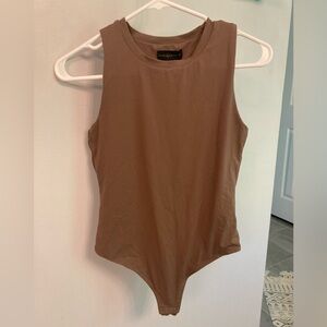 House of Harlow 1960 Brown Sleeveless Thong Bodysuit Size Medium